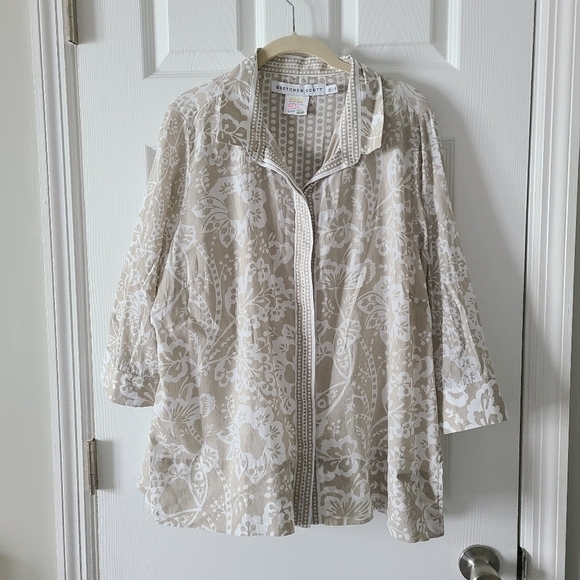 Gretchen Scott Print Button Down - Picture 1 of 5